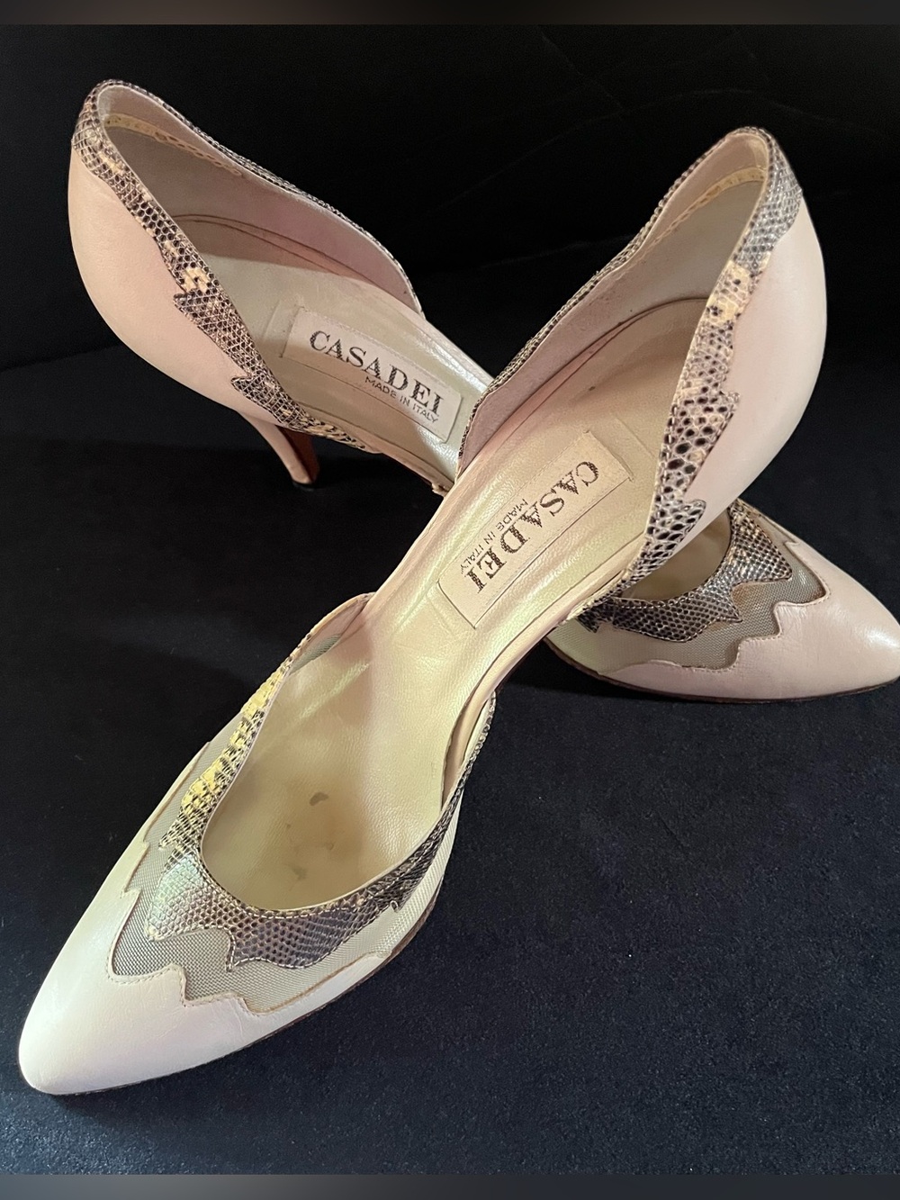 Casadei D-Orsay Vintage Pointed Toe Pumps